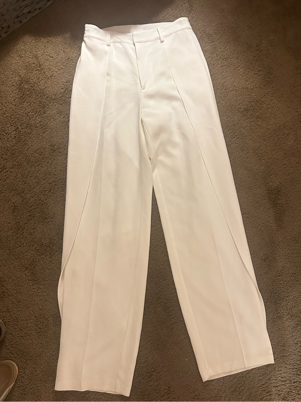 cinq a sept White High-Waist Becca Trousers